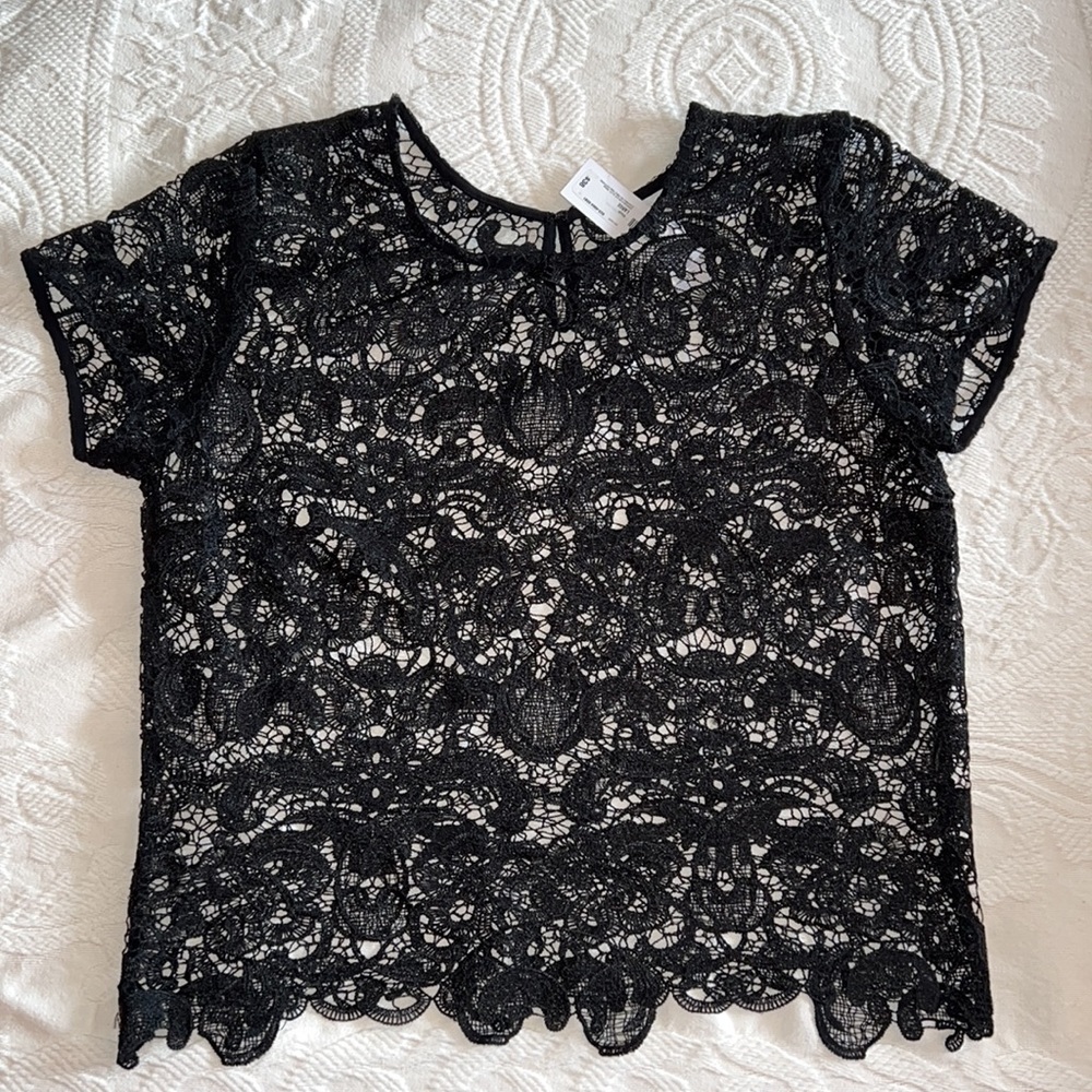 Elegant Black Lace Top